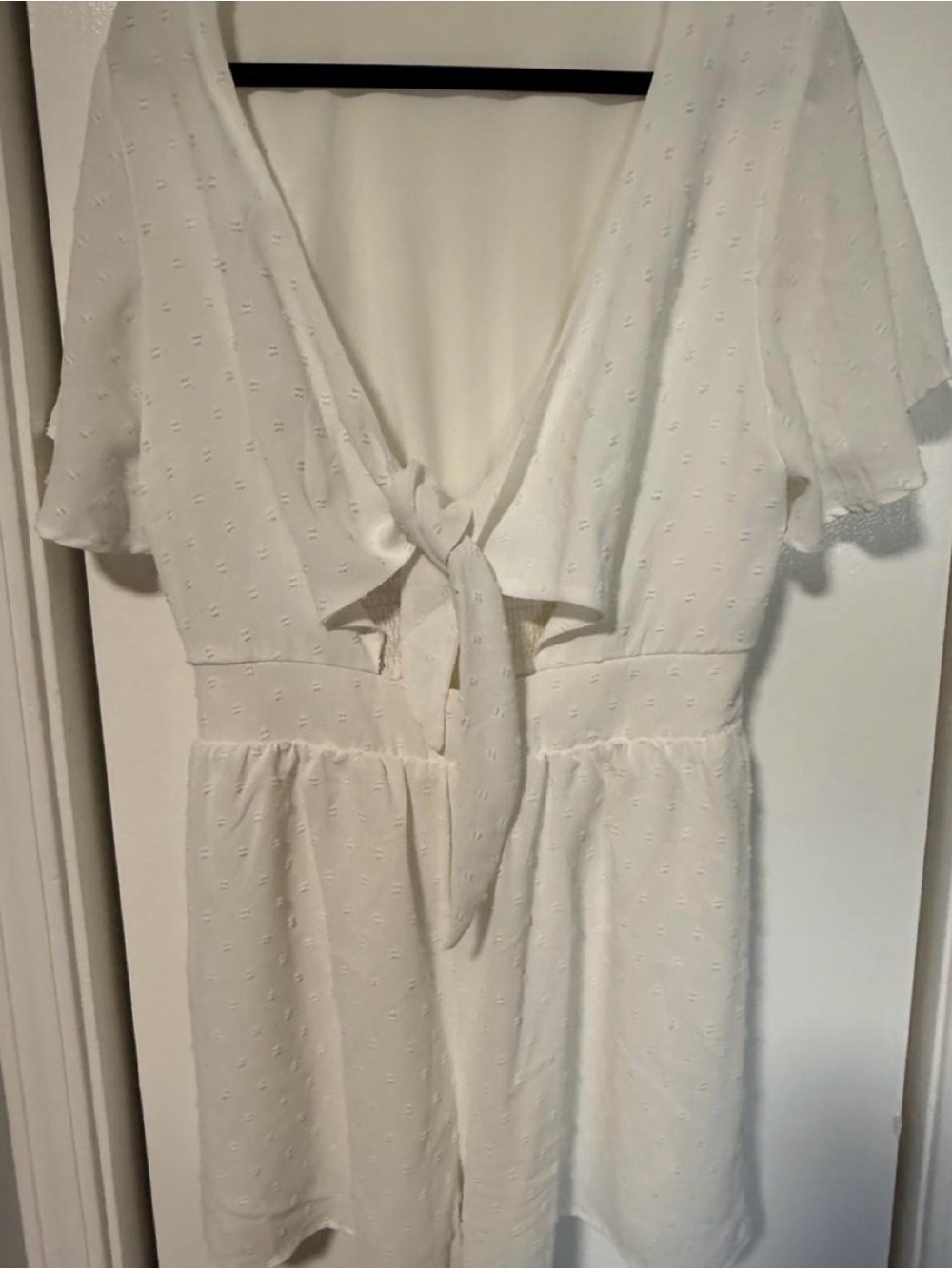 XL Bridal White Romper